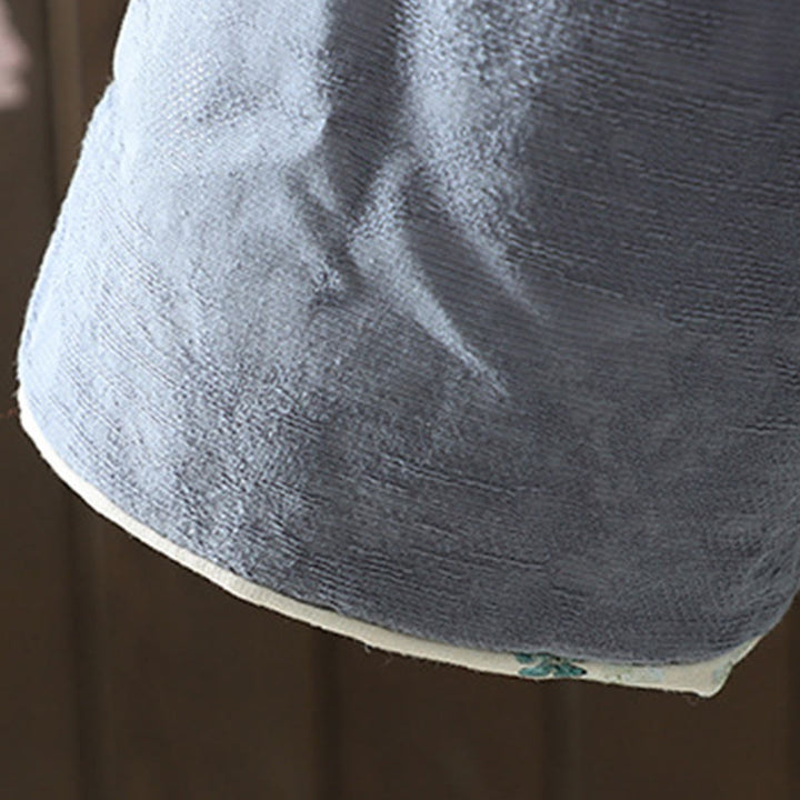 Buddha Stonesカエルボタン 無地 柄 レディース 長袖 コットン 厚手 ジャケット 花柄 カフス付き - image 7