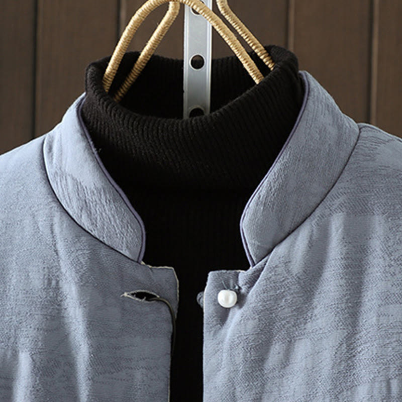 Buddha Stonesカエルボタン 無地 柄 レディース 長袖 コットン 厚手 ジャケット 花柄 カフス付き - image 2