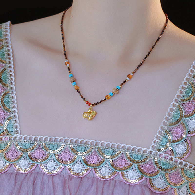 Buddha Stonesタイガーアイのお守り 金運 午年 ネックレス ペンダント - image 9