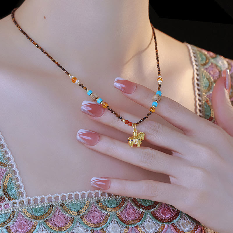 Buddha Stonesタイガーアイのお守り 金運 午年 ネックレス ペンダント - image 10