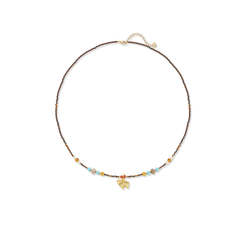 Buddha Stonesタイガーアイのお守り 金運 午年 ネックレス ペンダント - image 6