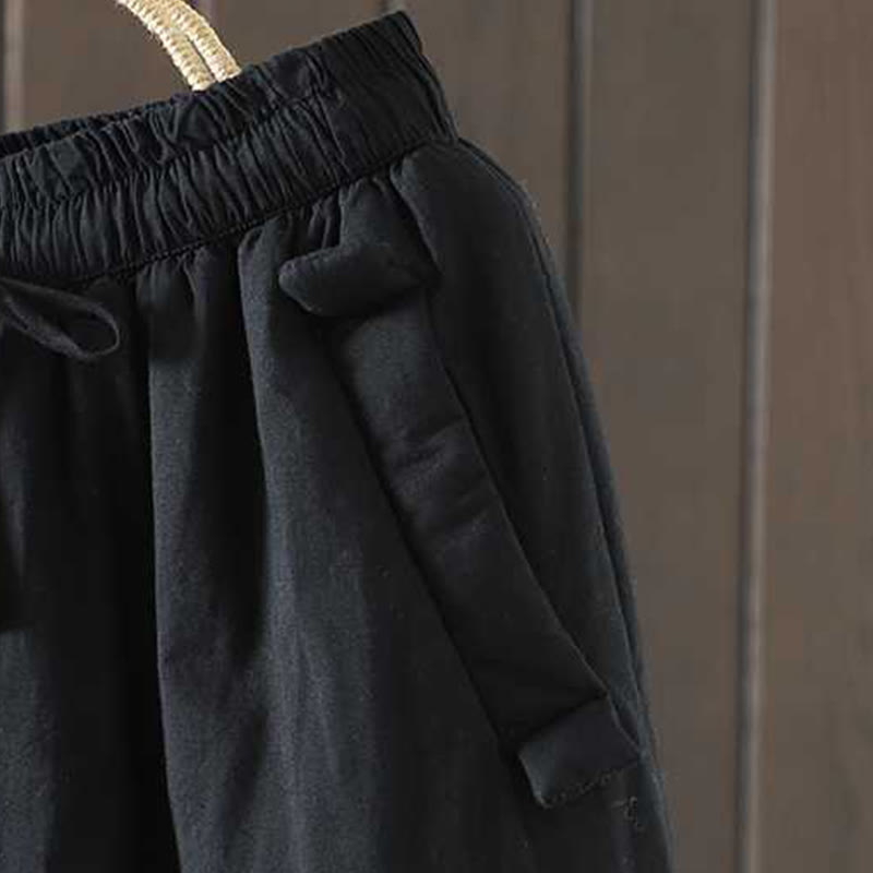 Buddha Stonesレディース 冬用ドローストリング フリース裏地 サーマルハーレムパンツ ポケット付き - image 12