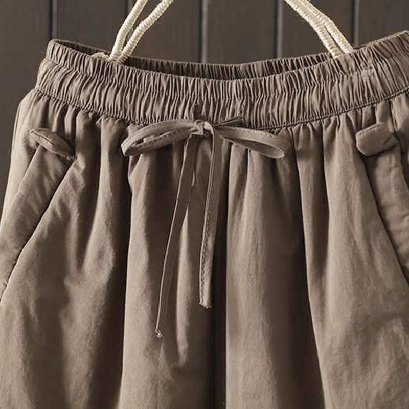 Buddha Stonesレディース 冬用ドローストリング フリース裏地 サーマルハーレムパンツ ポケット付き - image 3