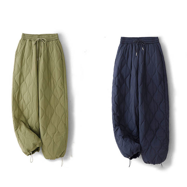 Buddha Stonesレディース プレーン 伸縮性カフデザイン ドローストリング 保温性 厚手パンツ ポケット付き - image 26