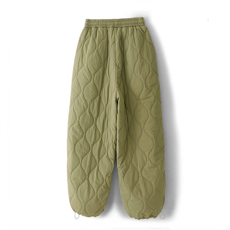 Buddha Stonesレディース プレーン 伸縮性カフデザイン ドローストリング 保温性 厚手パンツ ポケット付き - image 12