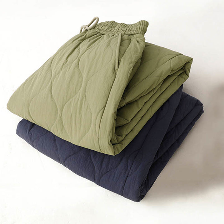 Buddha Stonesレディース プレーン 伸縮性カフデザイン ドローストリング 保温性 厚手パンツ ポケット付き - image 24