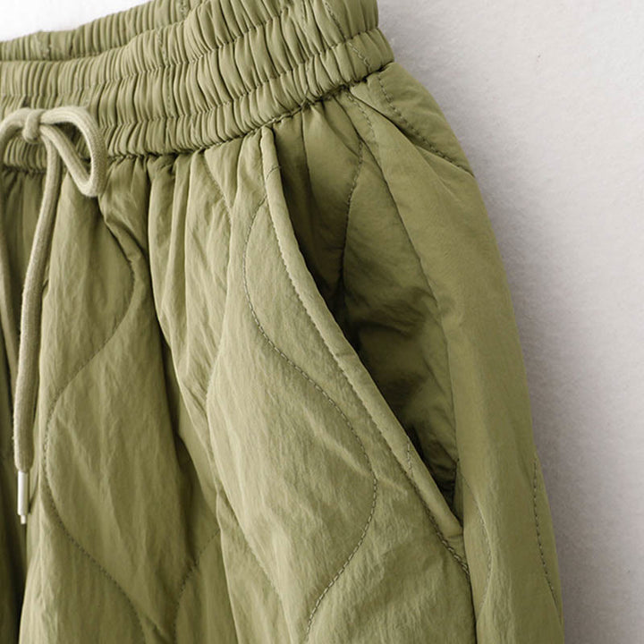 Buddha Stonesレディース プレーン 伸縮性カフデザイン ドローストリング 保温性 厚手パンツ ポケット付き - image 15