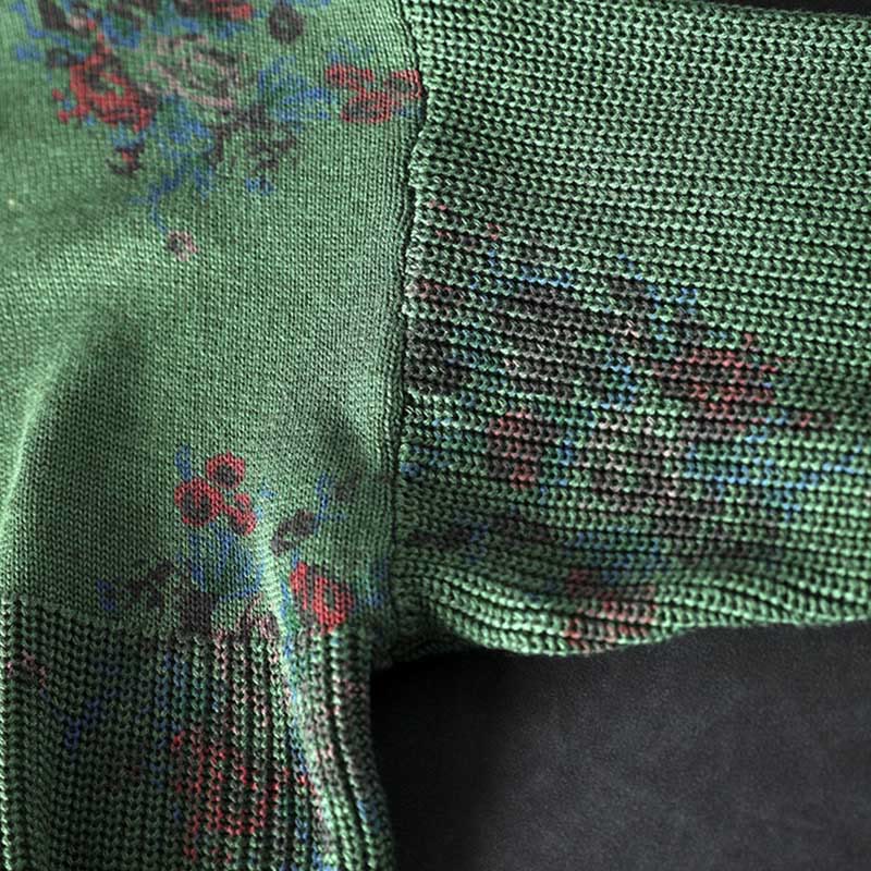 Buddha Stonesレディース ニット フローラル コットン 長袖 フード付きセーター - image 17