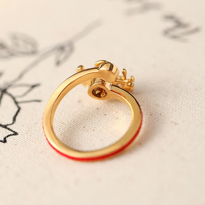 Buddha Stones銅製赤紐銅貨 午年 オープニングバランスリング - image 1