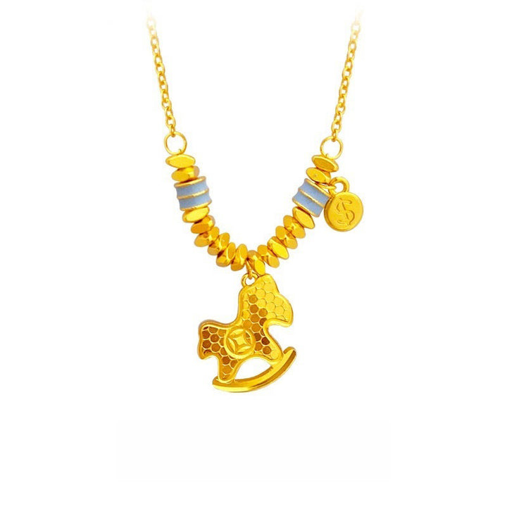 Buddha Stones金運 午年 銅製 バランス 幸運 ネックレス ペンダント - 銅 - image 0