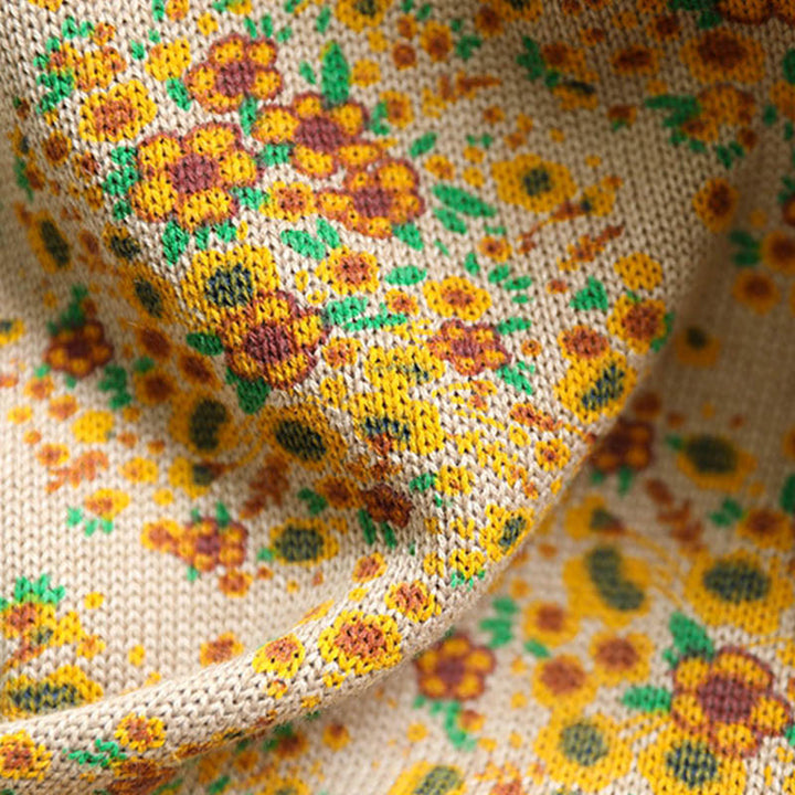 Buddha Stonesレディース ニット フローラル コットン リブヘム 長袖 モックネック セーター - image 7