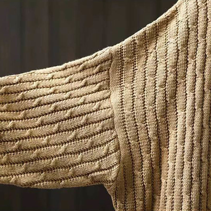 Buddha Stones冬用パッチワークデザイン 長袖 クルーネック レディース コットンセーター - image 6