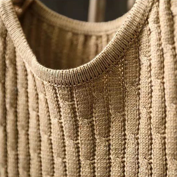 Buddha Stones冬用パッチワークデザイン 長袖 クルーネック レディース コットンセーター - image 4