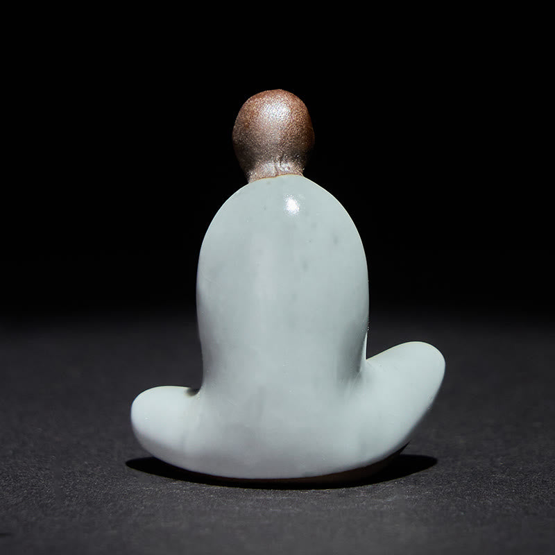 Buddha Stones小型無形の仏瞑想 陶器 禅 室内装飾 4×2.5×5cm - image 2