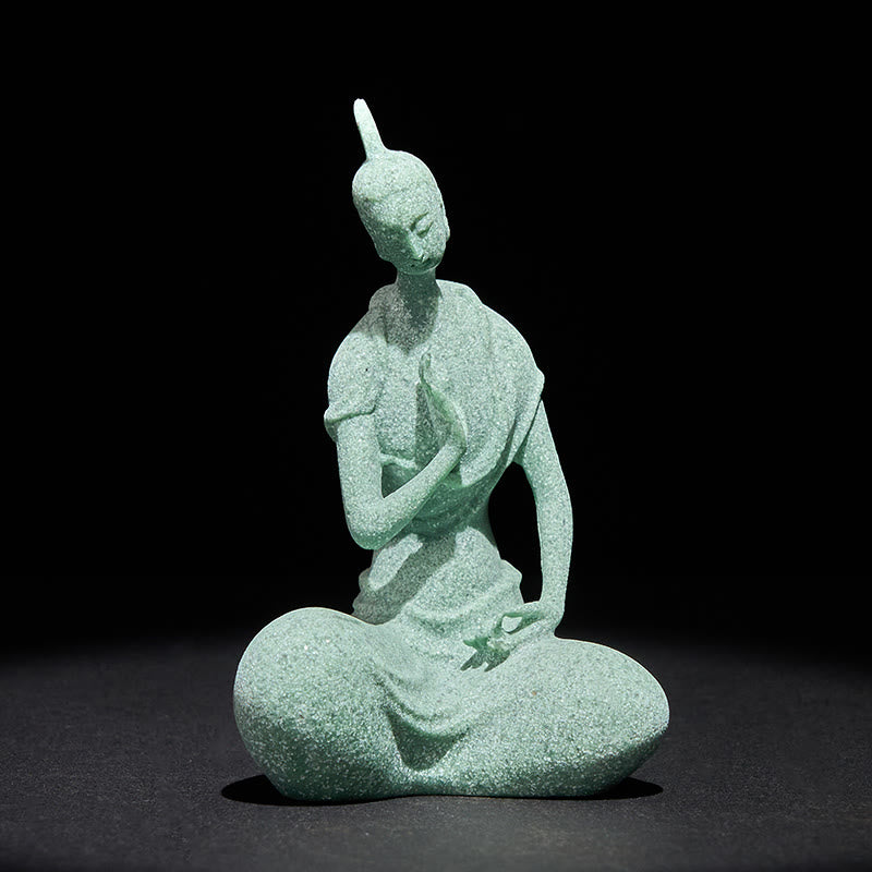 Buddha Stones傾聴仏像 砂岩 室内装飾 6.5×5.5×9.5cm - image 3