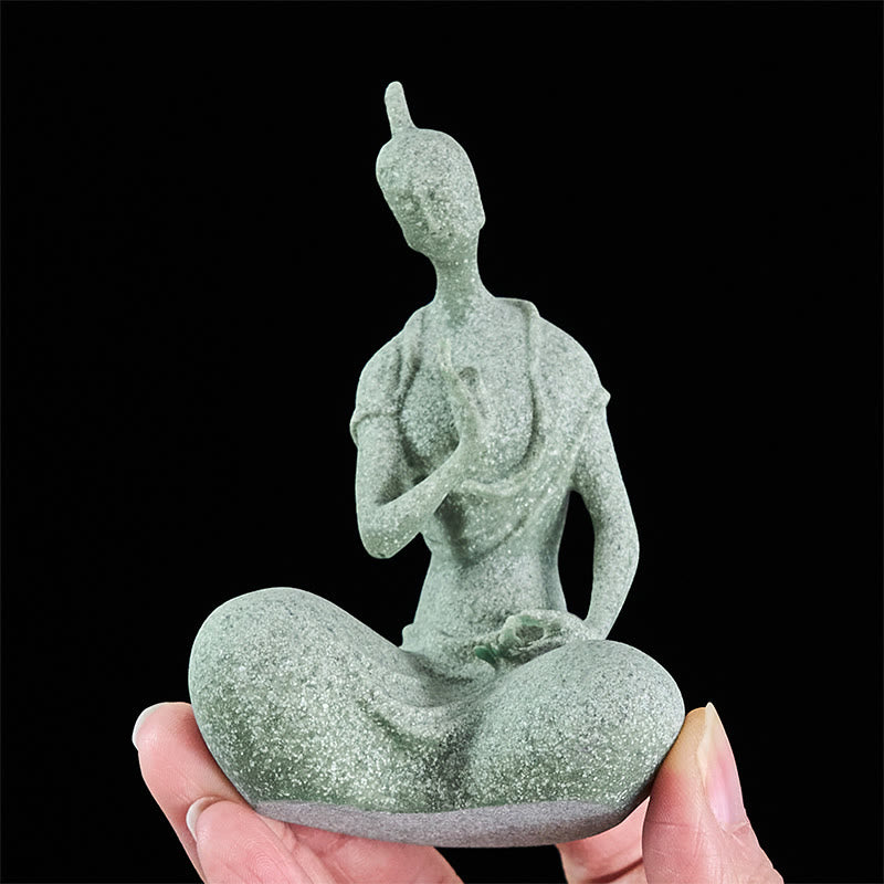Buddha Stones傾聴仏像 砂岩 室内装飾 6.5×5.5×9.5cm - image 6