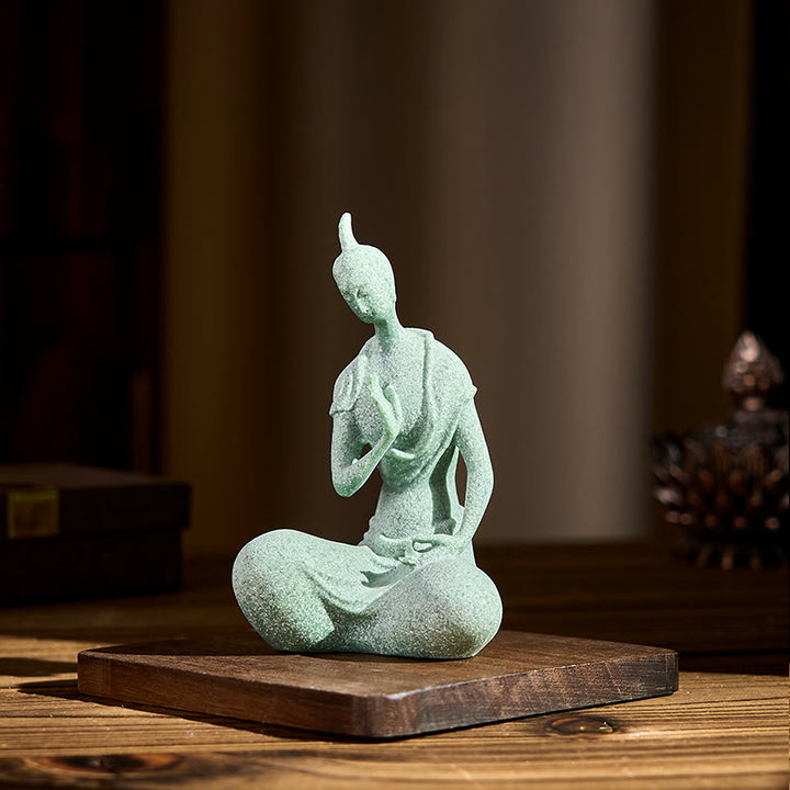 Buddha Stones傾聴仏像 砂岩 室内装飾 6.5×5.5×9.5cm - image 2