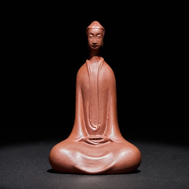 Buddha Stones無形の仏紫粘土 静寂 家庭用 机上装飾 5.7×9.6 cm - 仏像 5.7×9.6 cm - image 0