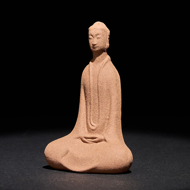 Buddha Stones座像 祈り 陶器 禅 室内装飾 5*3*8.5cm - 仏像 5*3*8.5cm - image 0