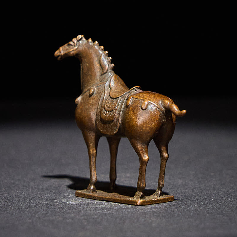 Buddha Stones古代 ブラウン 馬年 合金製 ホームデコレーション 5.8×4.7 cm - image 4