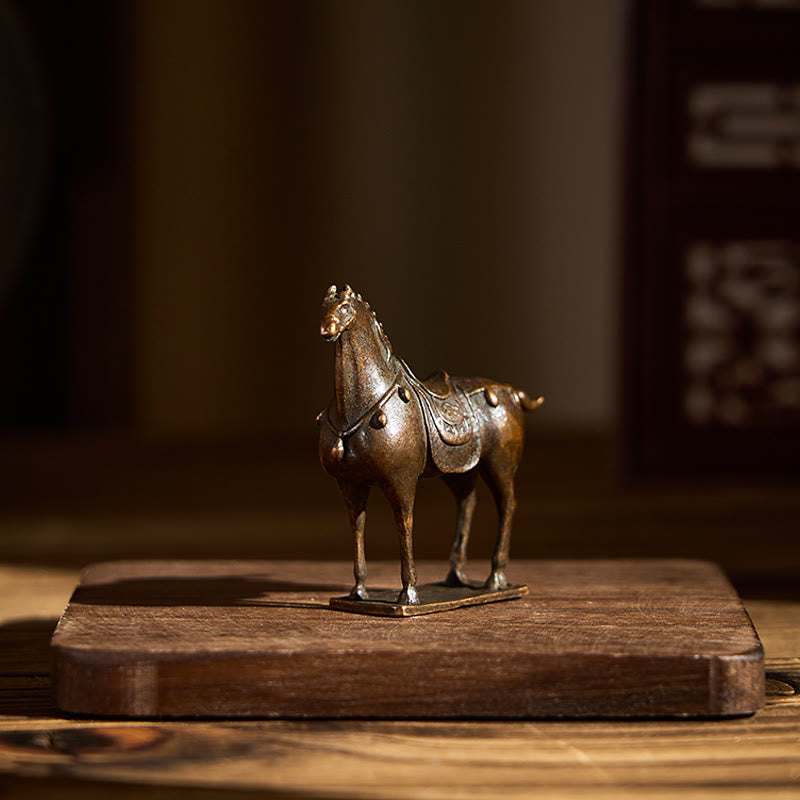 Buddha Stones古代 ブラウン 馬年 合金製 ホームデコレーション 5.8×4.7 cm - image 5