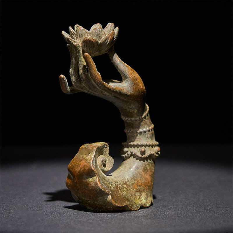 Buddha Stonesクラシック仏陀の手 蓮 合金 ホームデコレーション 4.7*2.9*8.4 cm - image 1