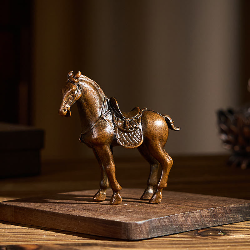 Buddha Stones古代馬年 合金製 ホームデコレーション 7.5*2.6*7 cm - image 1