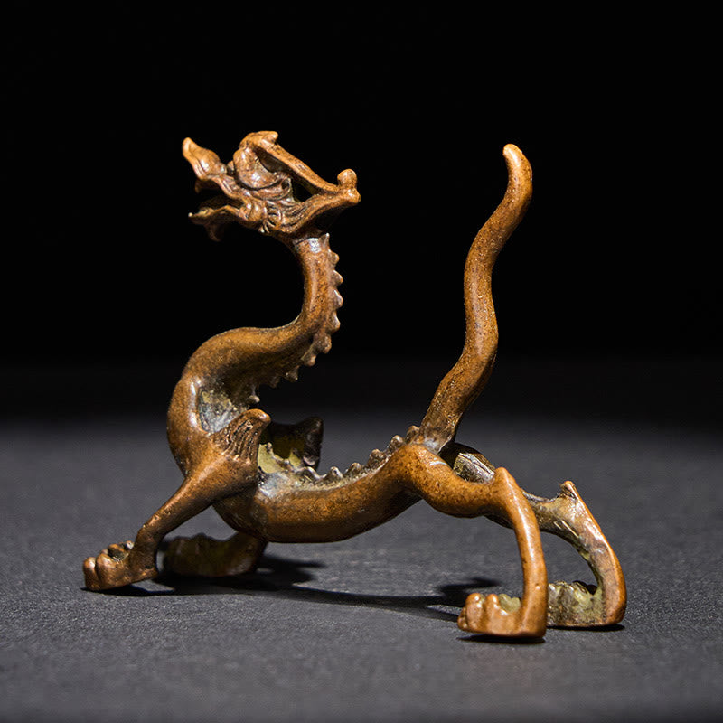 Buddha Stonesミニドラゴン 合金 幸運 守護 ホームデコレーション 7.6*2.5*5.4 cm - image 1