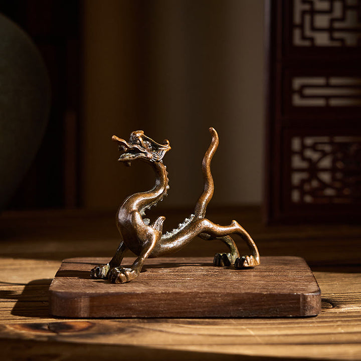 Buddha Stonesミニドラゴン 合金 幸運 守護 ホームデコレーション 7.6*2.5*5.4 cm - image 5