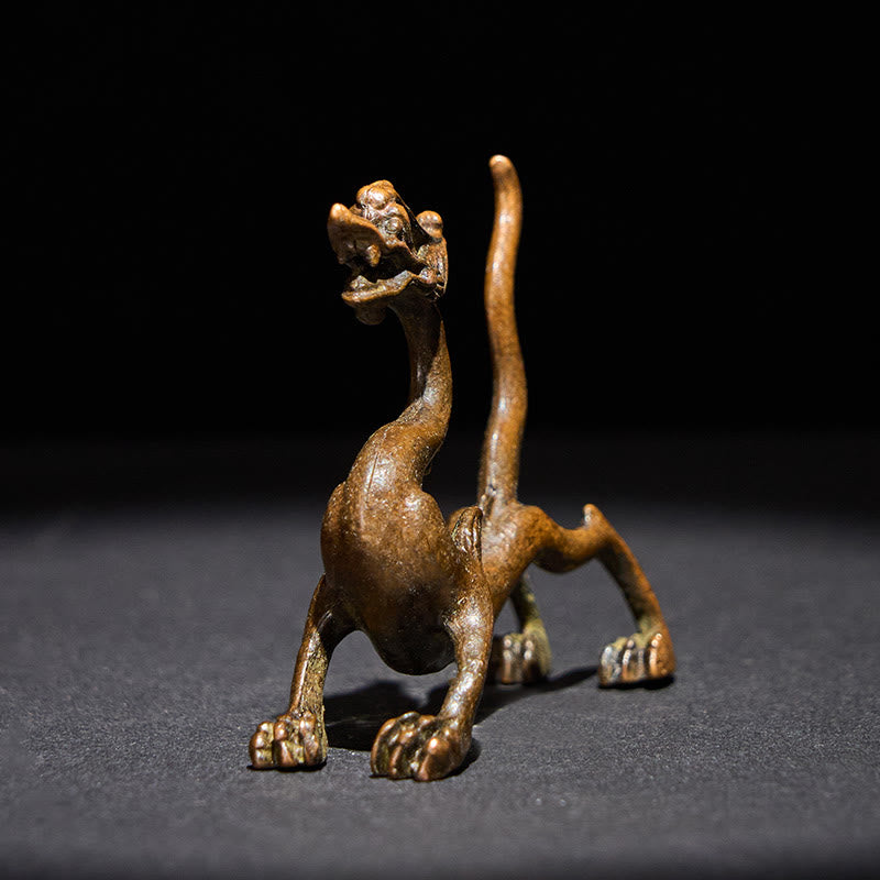 Buddha Stonesミニドラゴン 合金 幸運 守護 ホームデコレーション 7.6*2.5*5.4 cm - image 2