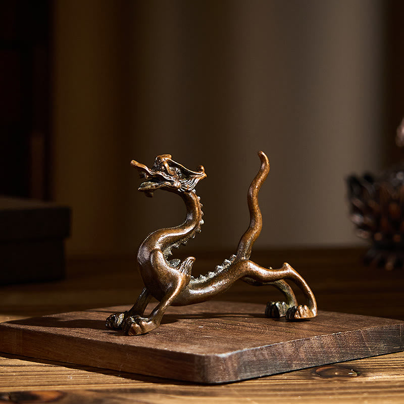 Buddha Stonesミニドラゴン 合金 幸運 守護 ホームデコレーション 7.6*2.5*5.4 cm - image 4