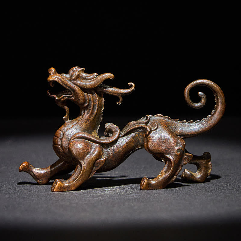 Buddha Stones風水 小型 貔貅 合金 富と幸運 装飾 9.2*2.4*5.2 cm - 貂貂 9.2*2.4*5.2 cm - image 0