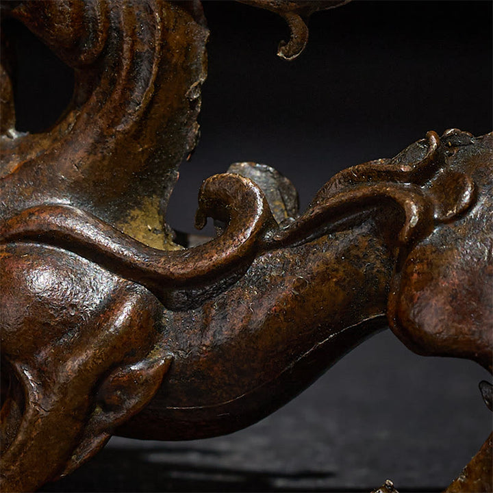 Buddha Stones風水 小型 貔貅 合金 富と幸運 装飾 9.2*2.4*5.2 cm - image 8