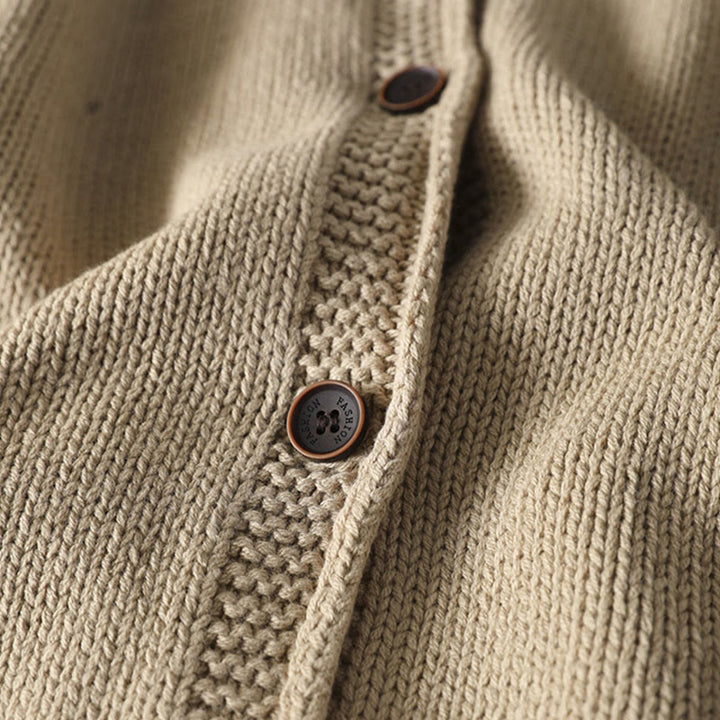 Buddha Stonesパッチワーク図柄ボタンコットンレディース長袖カーディガンセーター - image 8