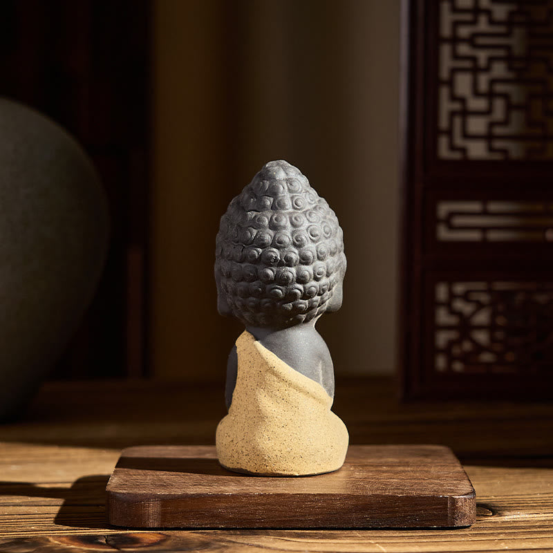 Buddha Stones如来仏 シンボルデザイン 紫粘土 静寂の机飾り - image 5