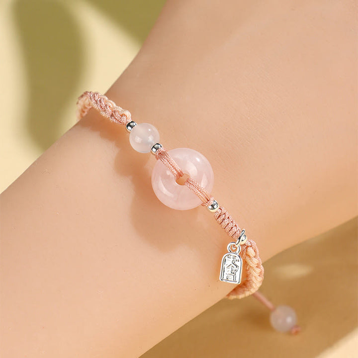 Buddha Stonesグリーンアベンチュリンアゲート平和のお守りチャーム幸運ブレスレット - image 6