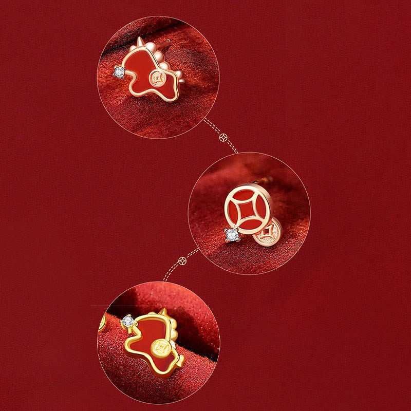 Buddha Stones925スターリングシルバー 馬年赤紐レッドアゲート コインチャーム幸運ブレスレット - image 21