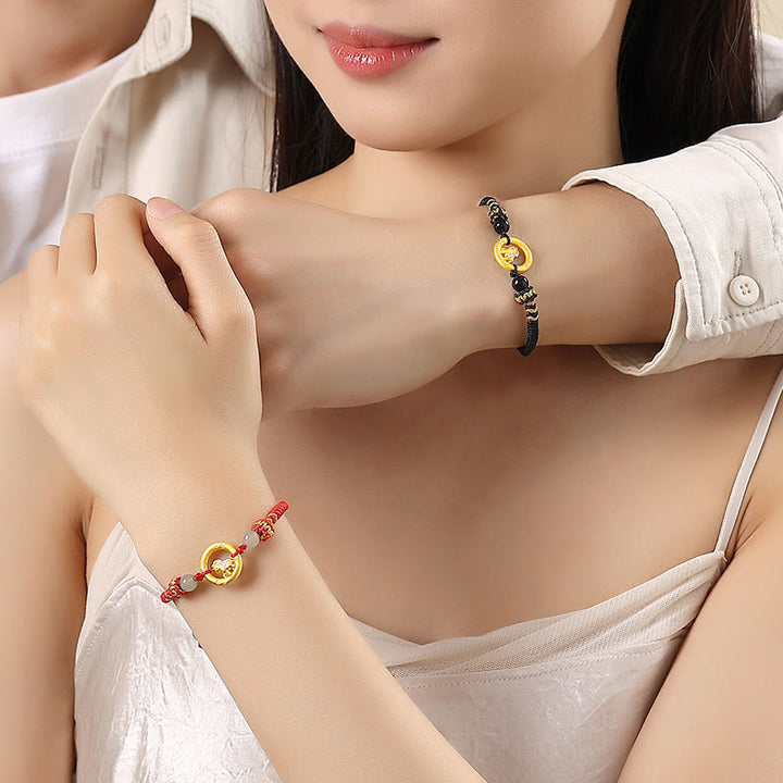 Buddha Stones925スターリングシルバー 馬年平和のお守りチャームバランスストリング カップルブレスレット - image 13