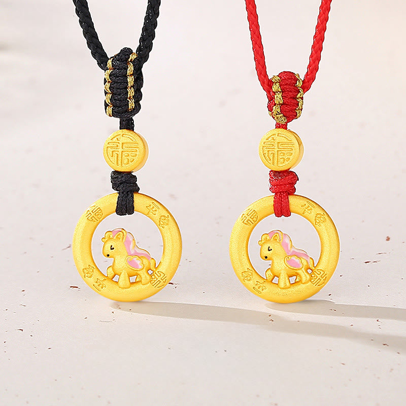 Buddha Stones925スターリングシルバー 馬年平和のお守りチャームバランスストリング カップルブレスレット - image 19