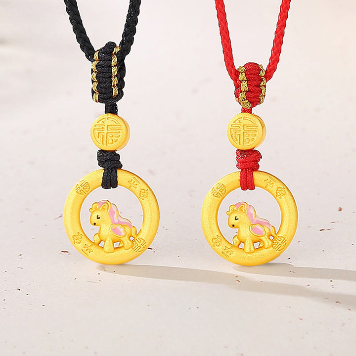 Buddha Stones925スターリングシルバー 馬年平和のお守りチャームバランスストリング カップルブレスレット - image 19