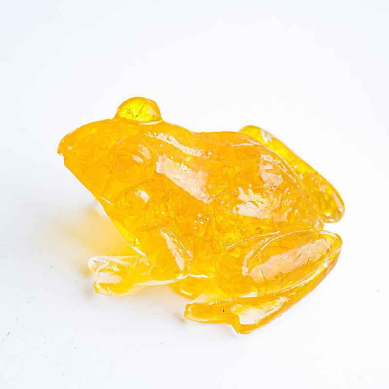 Buddha Stonesクリスタル ドリップ 樹脂 小さなカエル 情熱 装飾 像 - シトリン装飾品（65×55×38mm） - image 22