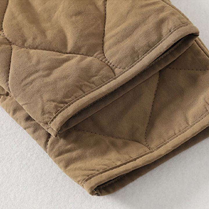 Buddha Stones無地ボタン Vネック 長袖 レディース コットンコート ポケット付き - image 4