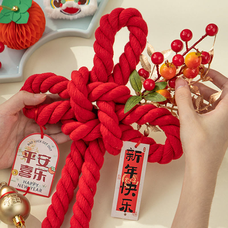 馬年獅子舞い福文字中国結び幸運繁栄Buddha Stones飾り - image 7