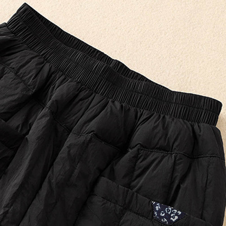 Buddha Stonesレディース 冬用 サーマル パッチワーク コットンパンツ ポケット付き - image 9