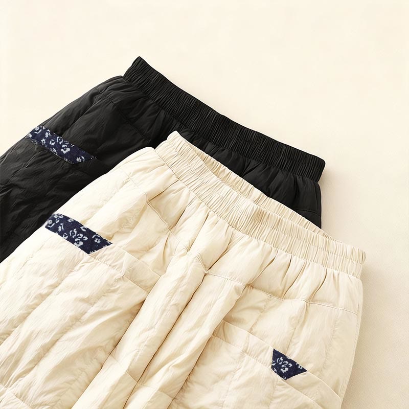 Buddha Stonesレディース 冬用 サーマル パッチワーク パンツ ポケット付き - image 14