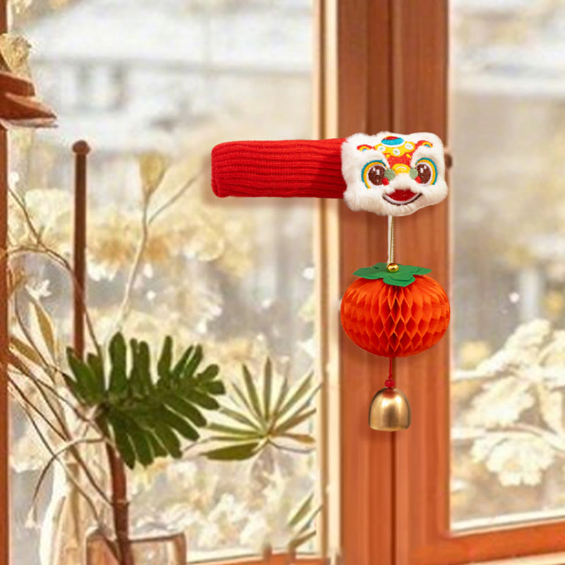 馬年舞獅子福文字Buddha Stonesドアハンドル良縁祈願装飾 - image 9