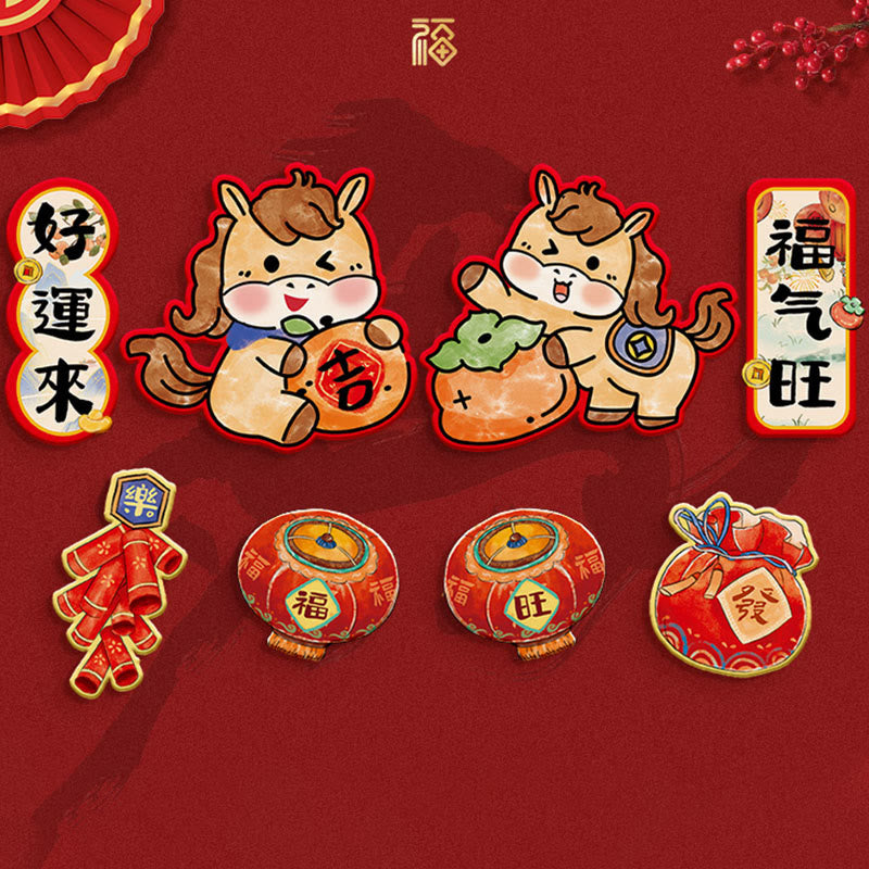 Buddha Stones年 冷蔵庫 マグネット バック 祝福 飾り - 8個セット1 - image 1