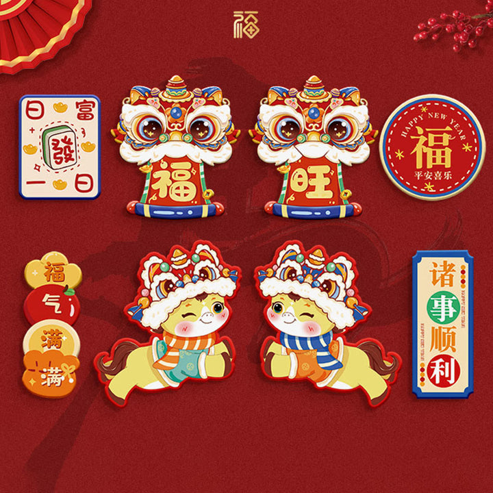 Buddha Stones年 冷蔵庫 マグネット バック 祝福 飾り - 8個セット4 - image 5