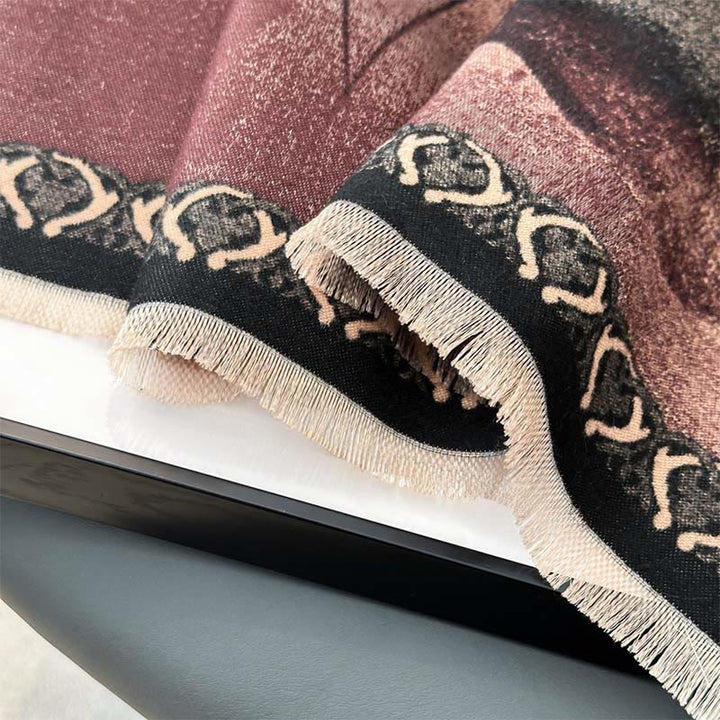 Buddha Stones冬の水墨画 蓮の花 葉模様 ソフトスカーフ ショール - image 19