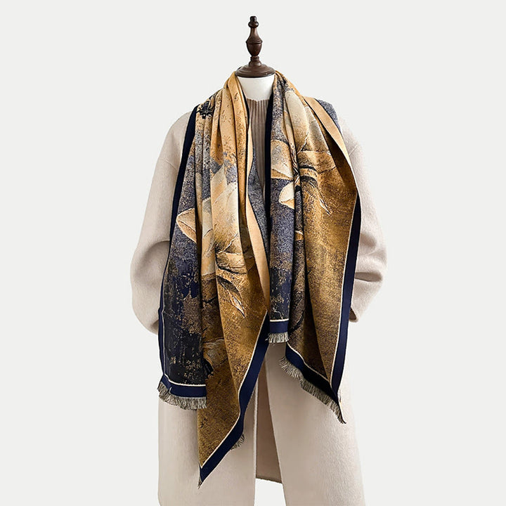 Buddha Stonesの冬用マグノリア蝶柄ソフトスカーフショール - image 7